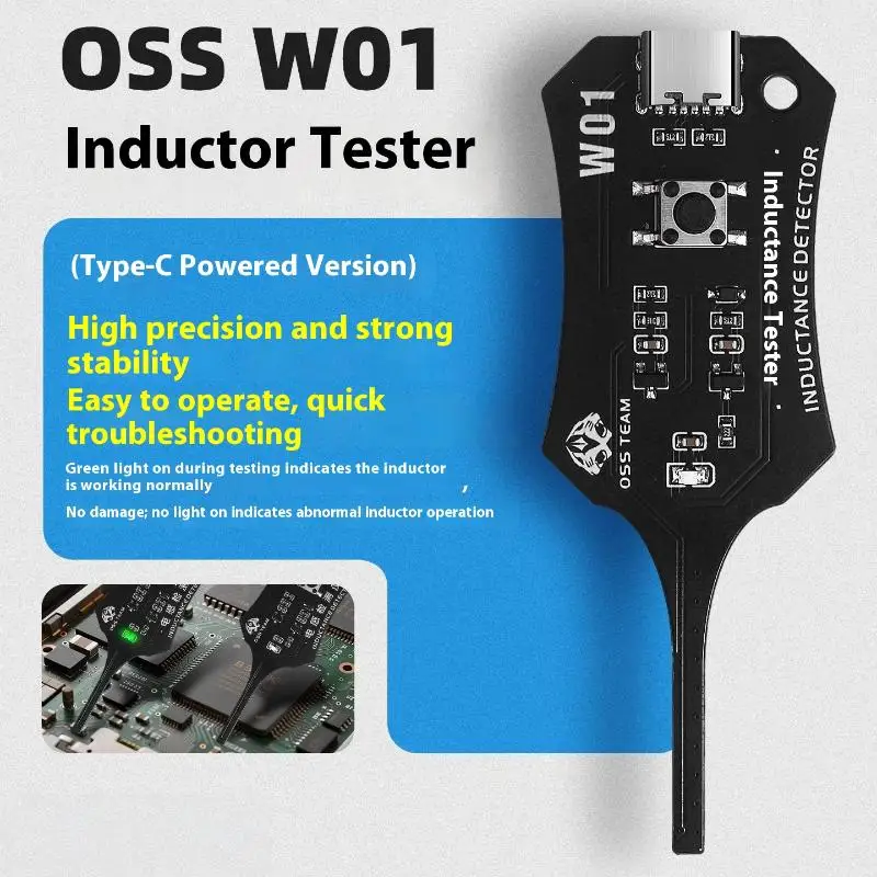 1Pcs Detector Motherboard Inductance Coil Quick Test Detector Tool For PC Repair Electromagnetic Check Inductance Tester
