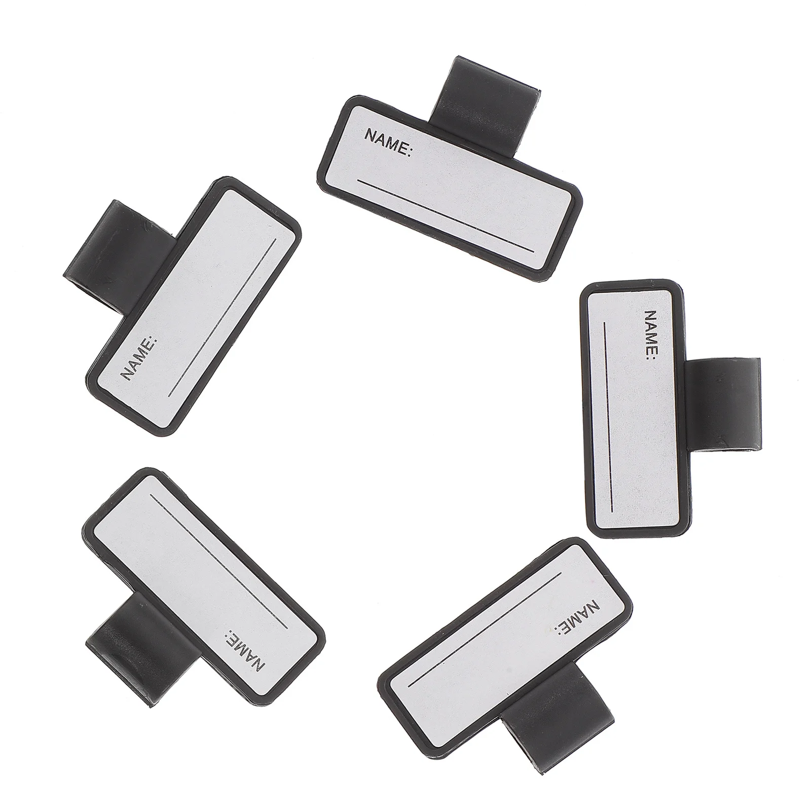 

5pcs Stethoscope Name Holder Plastic Two Sided Id Tag Clip Stethoscope Tube Replacement Card Holder Identification Plate