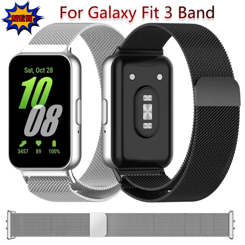Milanese Strap for Samsung Galaxy Fit 3 Magnetic Stainless Steel Replacement Bracelet Wristband Galaxy Fit 3 Correa Accessories