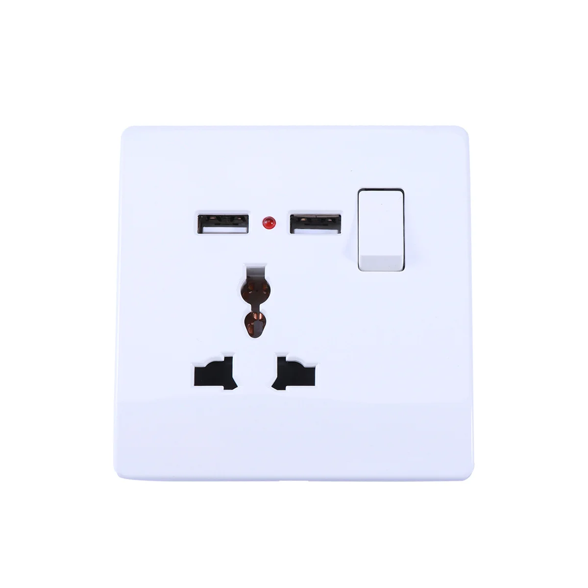 مقبس حائط USB مزدوج عالمي 2A، 3 دبابيس، مخرج إمداد الطاقة للهواتف المحمولة والأجهزة اللوحية والكاميرا الرقمية Mp3 باللون الأبيض #6