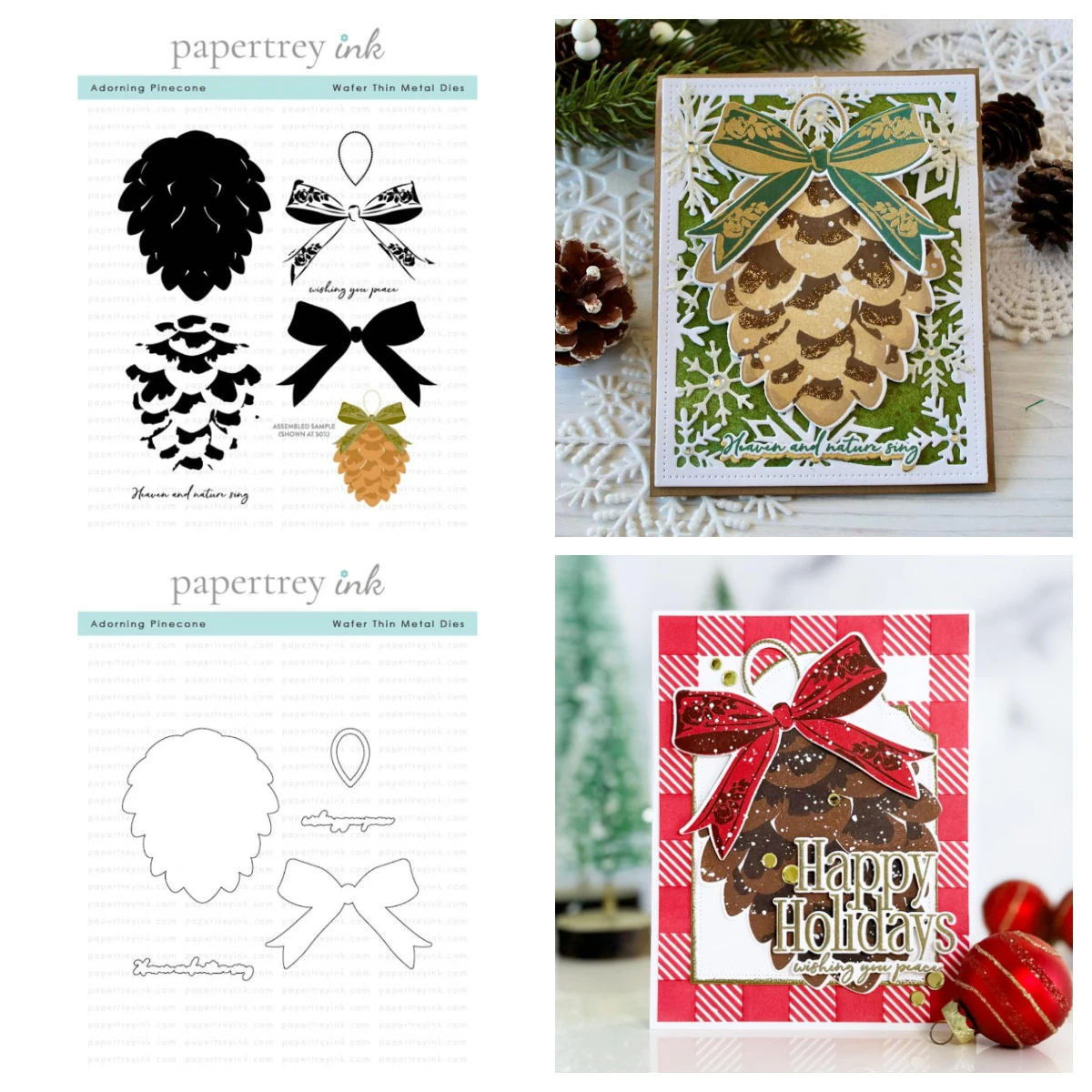 

Papertrey Ink Ink Adorning Pinecone Metal Cutting Dies and Stamps for DIY Handmade Scrapbooking Photo Album Diary November 2025