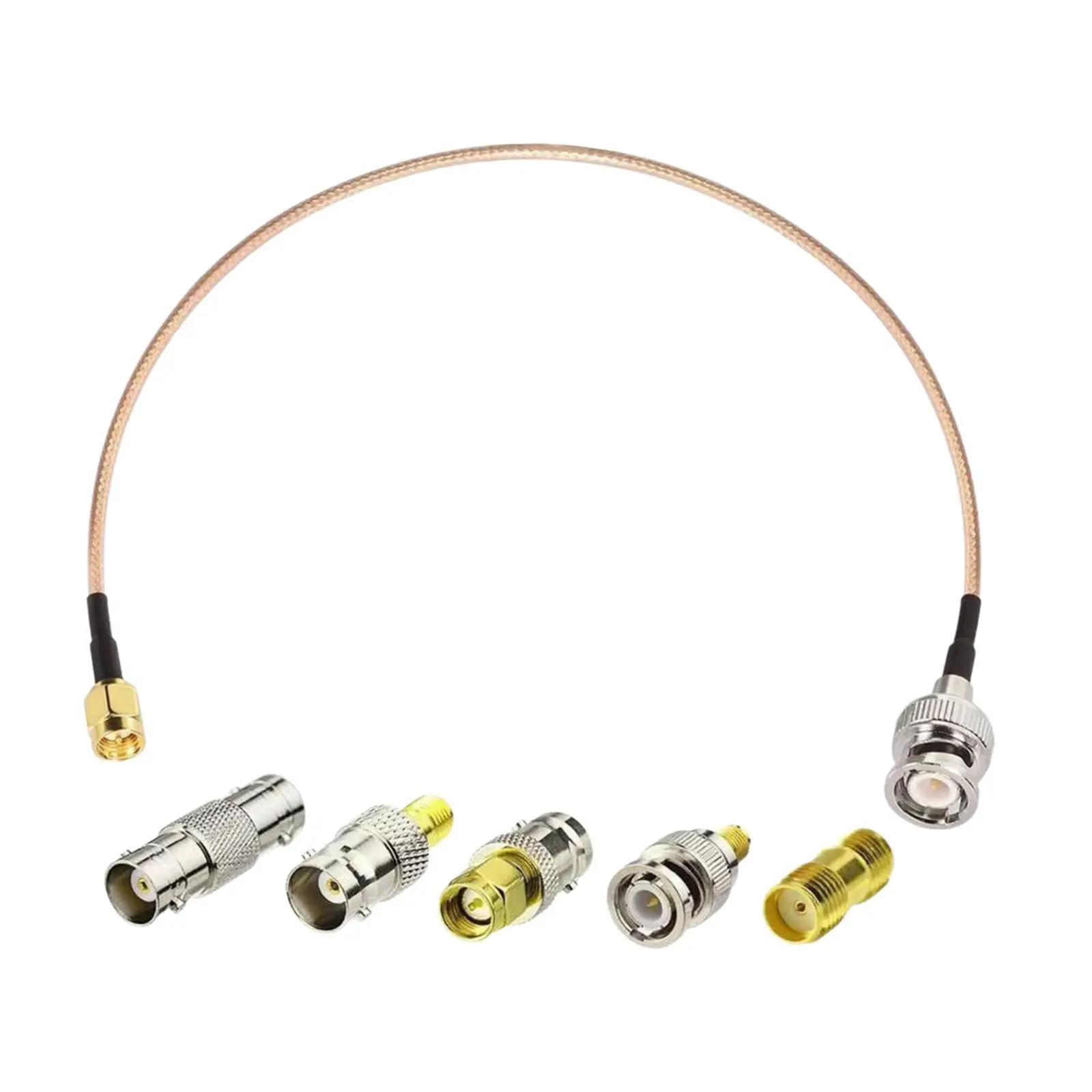 RF Coax Cable Kit with Adapter Connector Kit BNC to SMA Extension Cable for RF Feeder Ham Radio LAN Devices Jumper Cable Antenna