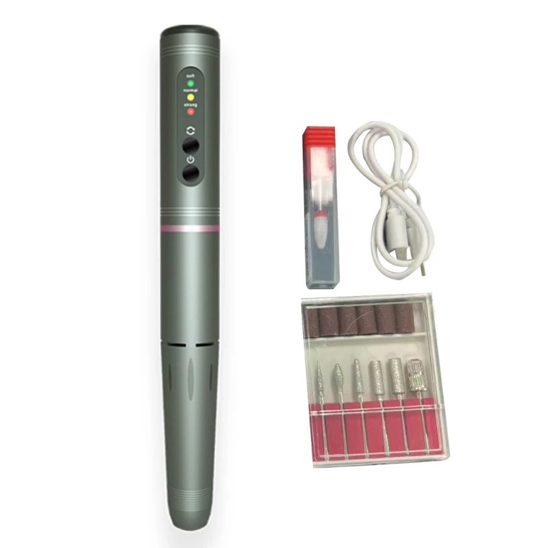 

Wireless Drill Machine Rechargeable Electric File for Manicure Pedicure with 3-Speed Adjustable Rotation Nails Tool