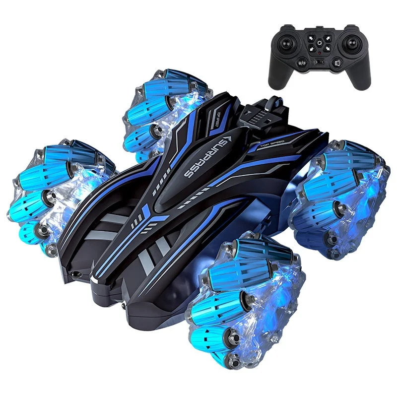 Children'S Spray Lighting Double-Sided Stunt Drift Remote Control Car Four-Wheel Drive Off-Road Vehicle High-Speed Toy Festival