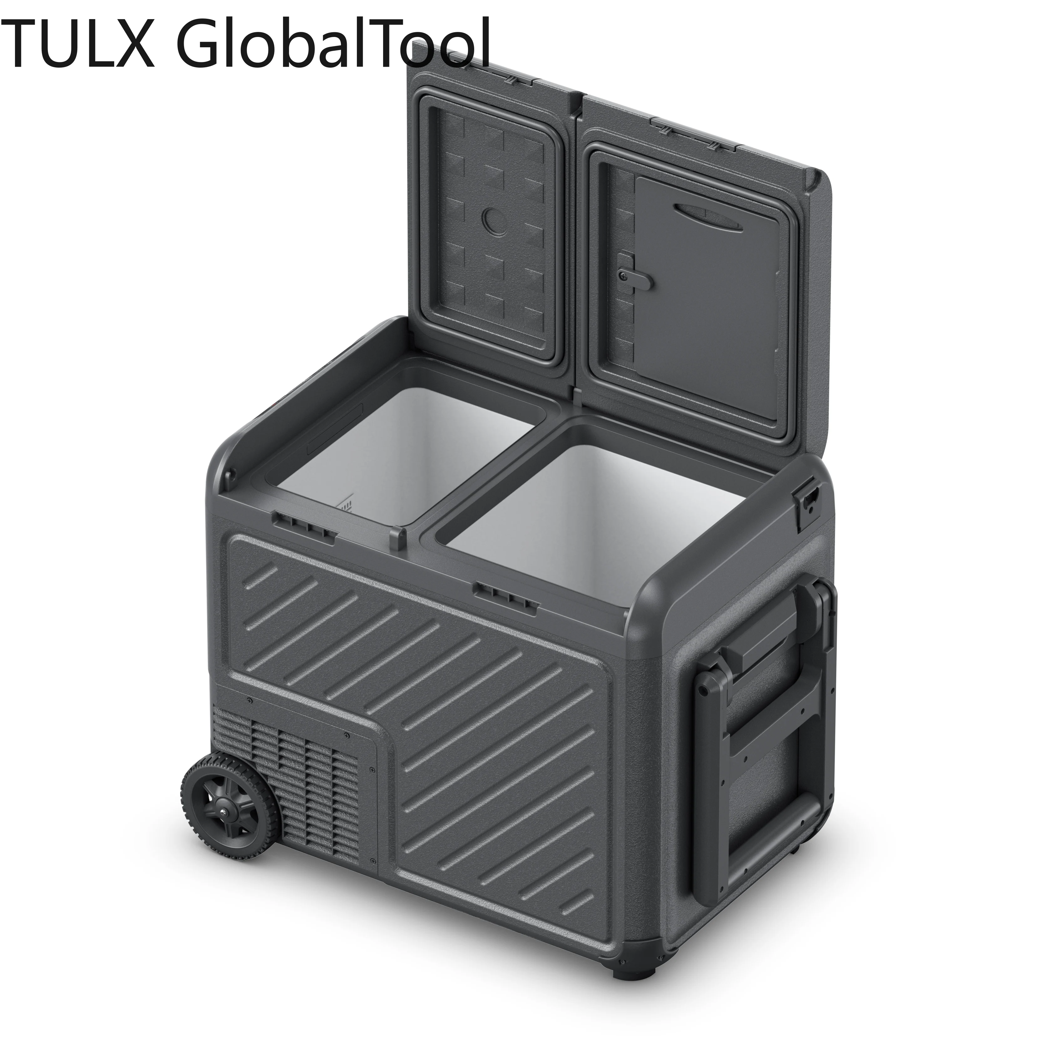 

TULX 45LPortable Vehicle Fridge Freezer With Heels 12V/24V Compressor Refrigerator with Cooling -22C to 20C Temperature Range