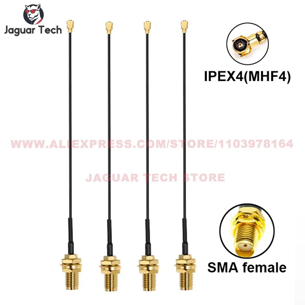 10PCS MHF4 To SMA Female RF Transfer Cable For M.2 Module RM520GN-GL EM160R-GL FM350-GL FM190-GL EM060K-GL SIM7600G-H