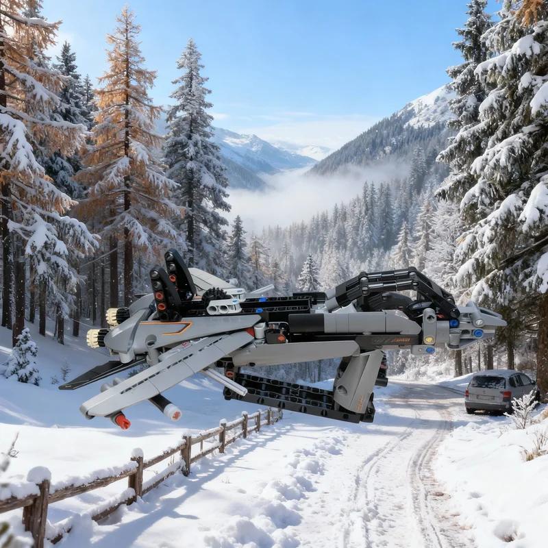 

327 деталей MOC F Tomcat: Техническая модель, строительные блоки, архитектурный конструктор, идеи для творчества, развивающие игрушки, рождественские подарки, обучающий конструктор для детей