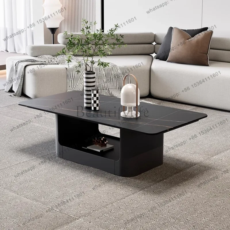 LJY Minimalist Storage Coffee Table Nordic Modern Luxury Unique Coffee Table Design Vintage Mesas De Centro Para Sala Furniture