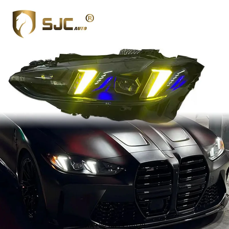 

Auto Part Headlights Suitable for 4 Series 21-25 G22 G82 G80 G26 Yellow+White Headlight Assembly Modified Shadow Version