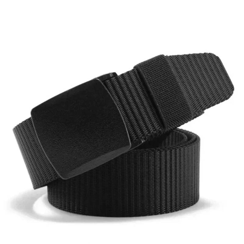 2Pcs New Automatic Buckle Nylon Belt Outdoor Hunting Multifunctional Tactical Canvas Belt High Quality Men Belt