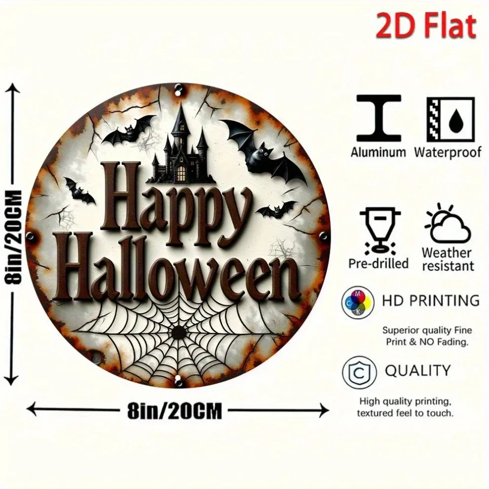 لافتة إكليل الهالوين القوطية - ديكور مسطح خفيف الوزن ثنائي الأبعاد للمنزل والقلعة في الداخل #3