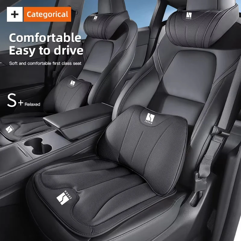 For ZEEKR 001 007 009 001FR X MIX 7X 9X Car Headrest Lumbar Support Memory Foam Car Rest Neck Pillow Seat Cushion Car Interior