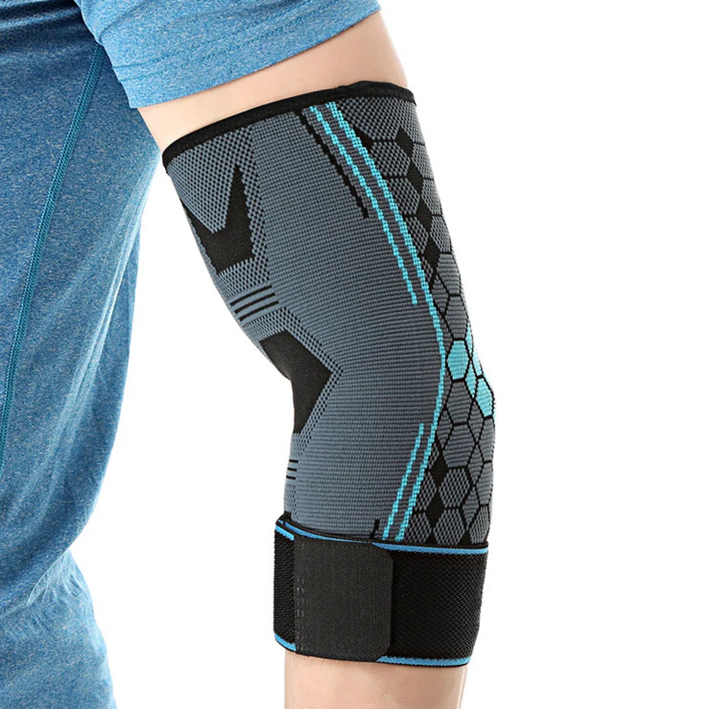 

1Pcs Elbow Protector Armband Compression Sleeve Blue S Support Pain Relief Recovery for Stiff Sore Muscles Joints Tennis Golfers
