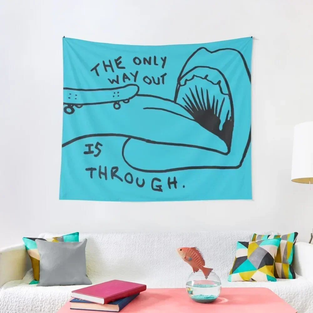 

the only way out is through Tapestry Home Supplies Room Decor Aesthetic Kawaii Room Decor Bathroom Decor Tapestry