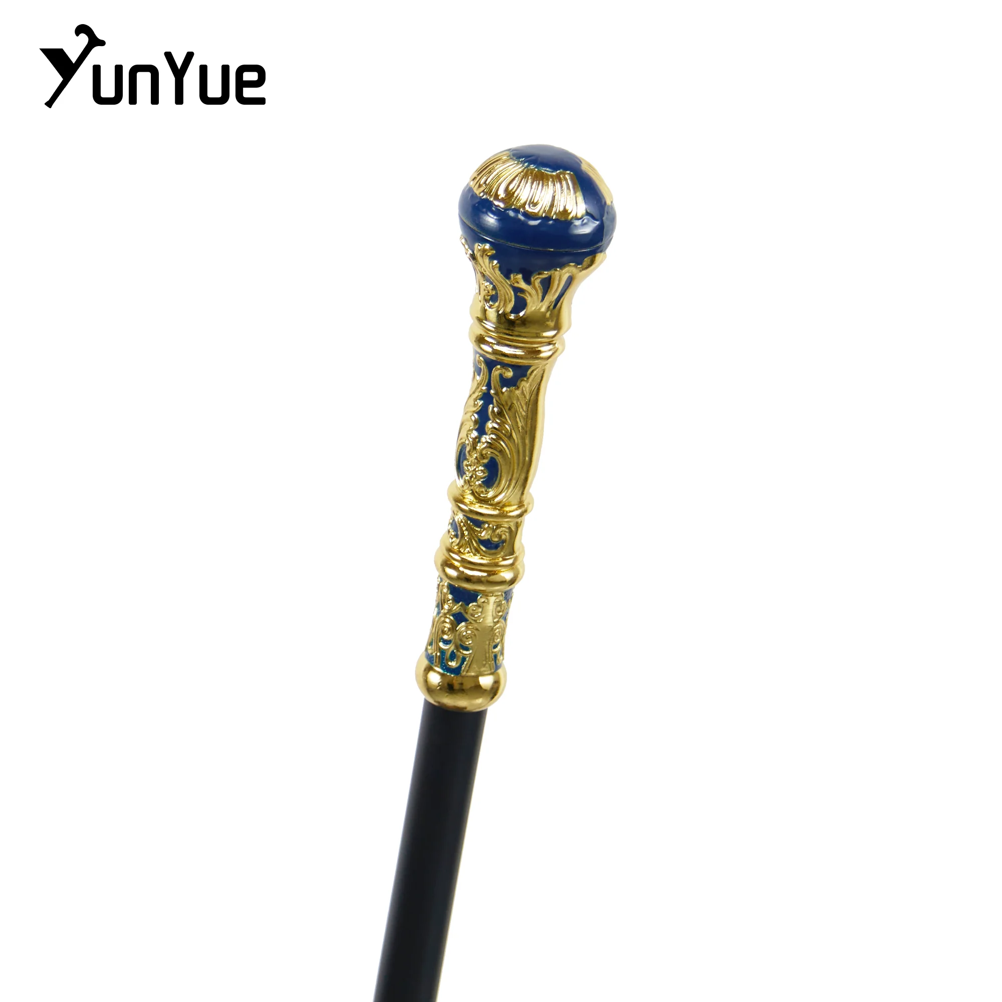 الأزرق مقبض دائري موضة عصا للمشي تأثيري السادة خمر اليدوية عصا للمشي سيدة الفن جمع فيلم الدعائم قصب 93 سنتيمتر