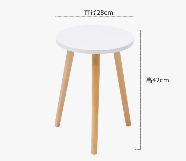 Nordic Style Mini Coffee Table Modern Minimalist Tea Creative Round Wood For Home Living Room   ZM1104