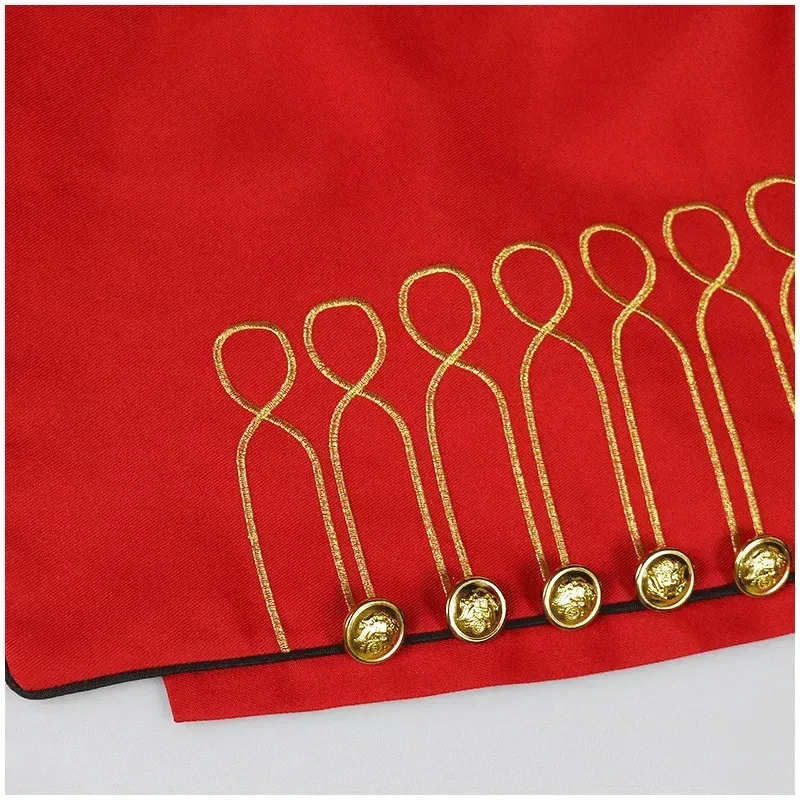 중세 남성 스팀펑크 후사르 행진 밴드 군용 드러머 퍼레이드 재킷 코스프레 의상