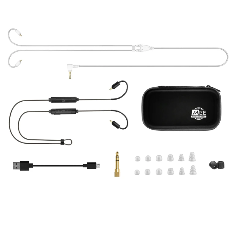 M6 Pro ไร้สาย + หูฟังไดนามิก10มม. แบบมีสายตัดเสียงรบกวน HIFI เพลง In-Ear หูฟัง