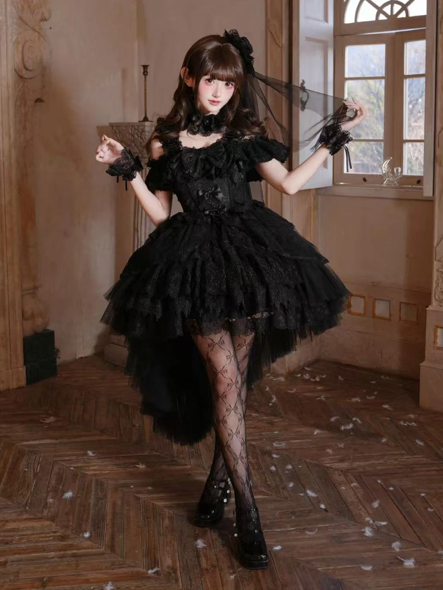 

Princess Style Long Evening Gown Graduation Dress Hostess Skirt Late Summer Party Adult Ceremony Kilin Wind Snow Wish Lolita