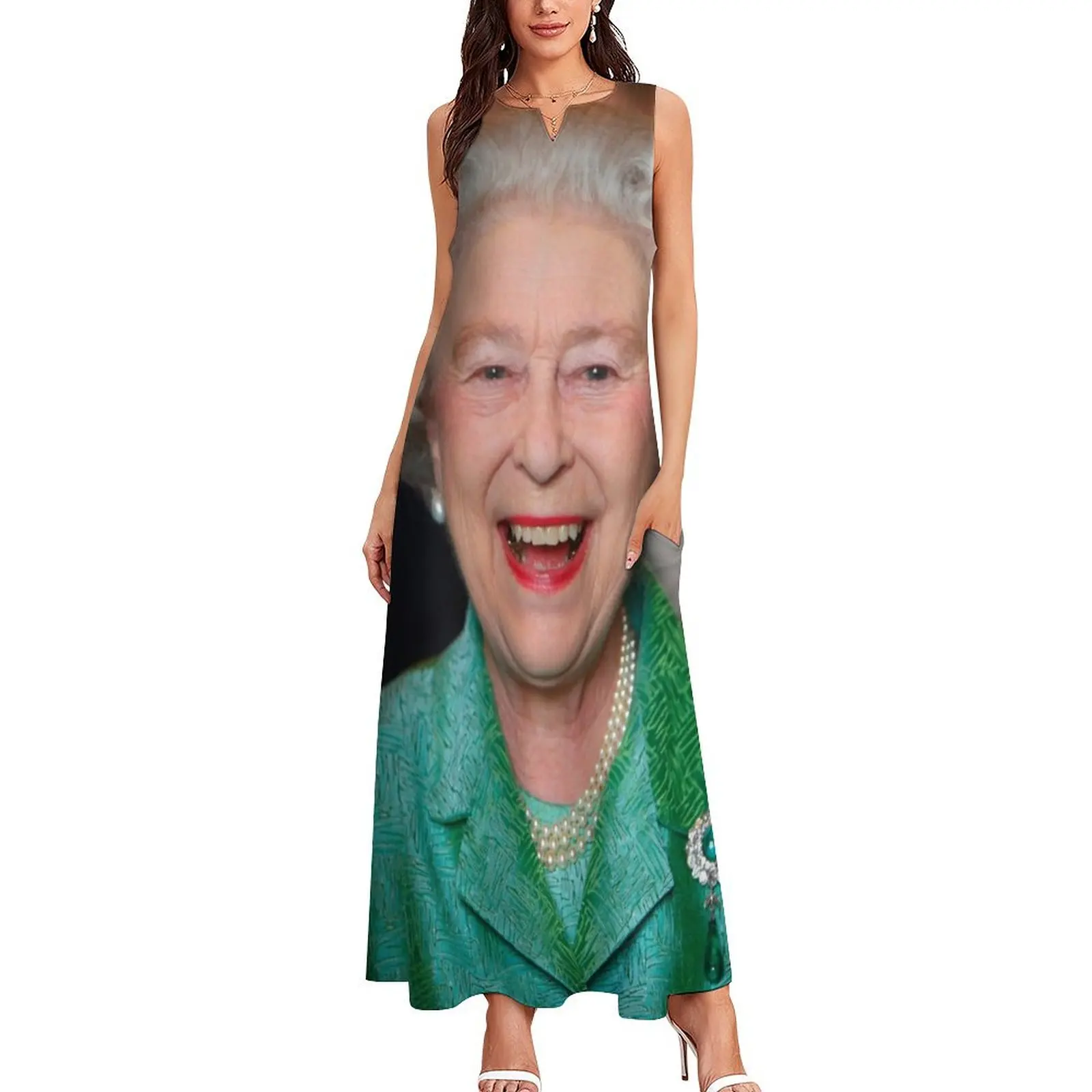 HM Queen Elizabeth II Windsor 2010 Photo HD Long Dress women's fashion dresses summer dresses womens 2025