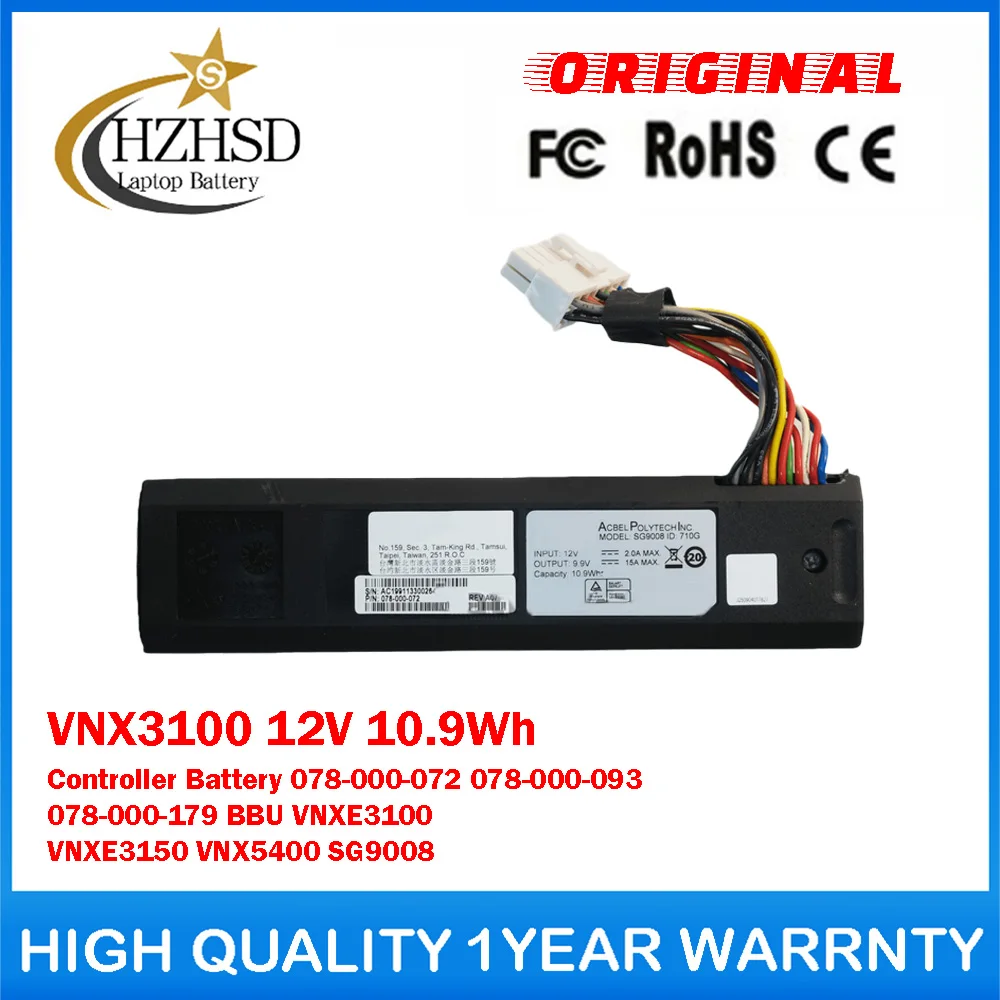 VNX3100 12V 10.9Wh Controller Battery For EMC 078-000-072 078-000-093 078-000-179 BBU VNXE3100 VNXE3150 VNX5400 SG9008