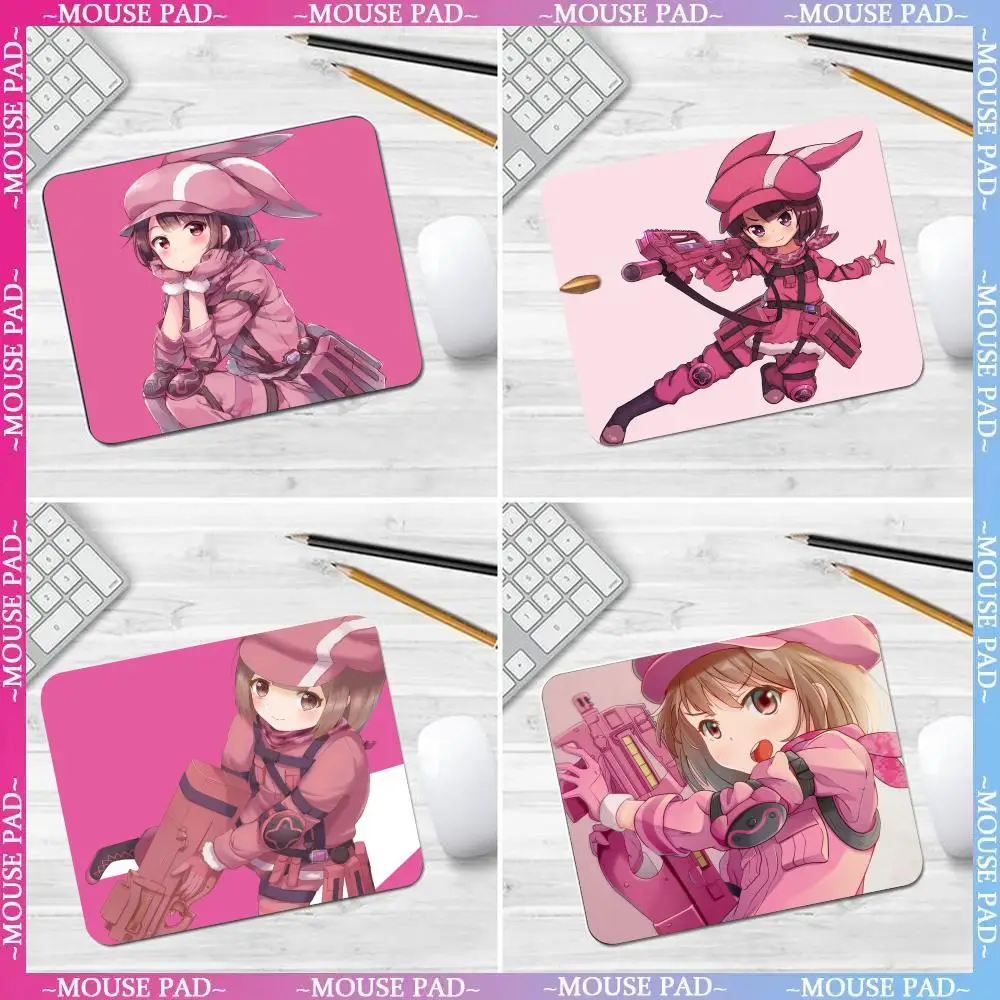 SAOAGGO Anime Girl Mouse Pad Non-Slip Game esktop Leather Mause Pad Waterproof Anti-Scratch Easy To Clean Mat For Give gifts to