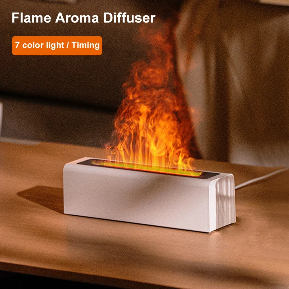 

Realistic Flame Essential Oil Diffuser - 2023 Ultrasonic Cool Mist Maker Air Humidifier Fogger for Aromatherapy - Unique Fire Di