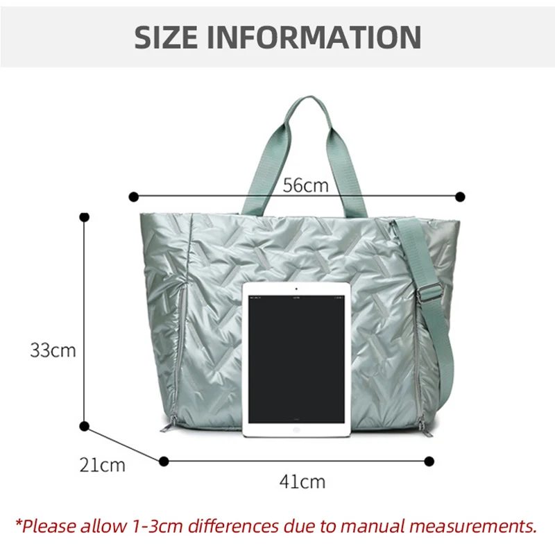 Large Capacity Travel Bag Short Trip Handbag Women Sports Fitness Pack Dry  Wet Separation Storage Bags Expandable Duffel Packs