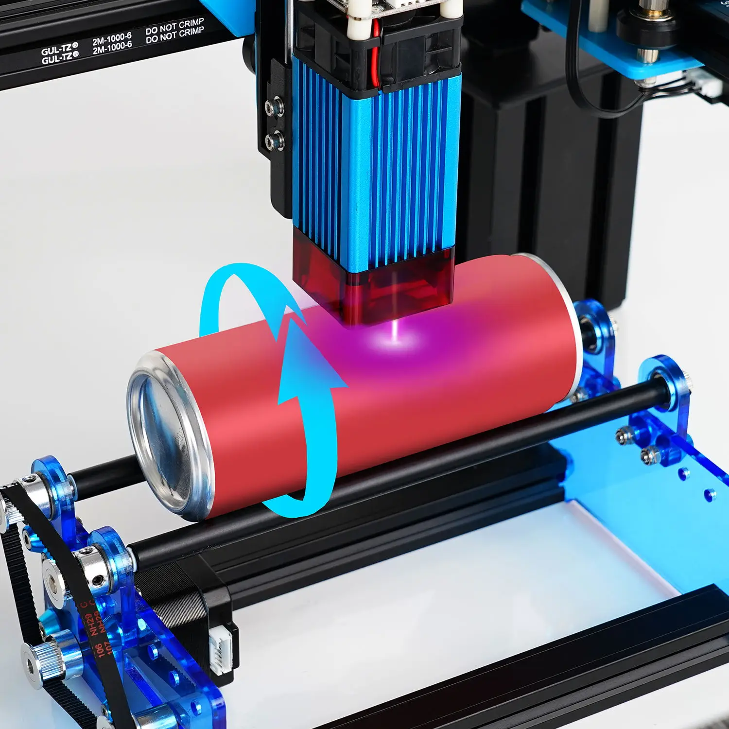 Twotrees Y-axis Rotary Module Direct Drive Motor Module Y-axis Rotary Roller Engraving Module for Engraving Cylindrical Objects Cans No Backlash