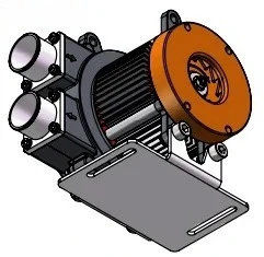 المهنية 48 فولت 40 كيلو باسكال مراوح الضغط العالي توربو منفاخ 13000 واط فرش خلية الوقود منفاخ لنظام SOFC