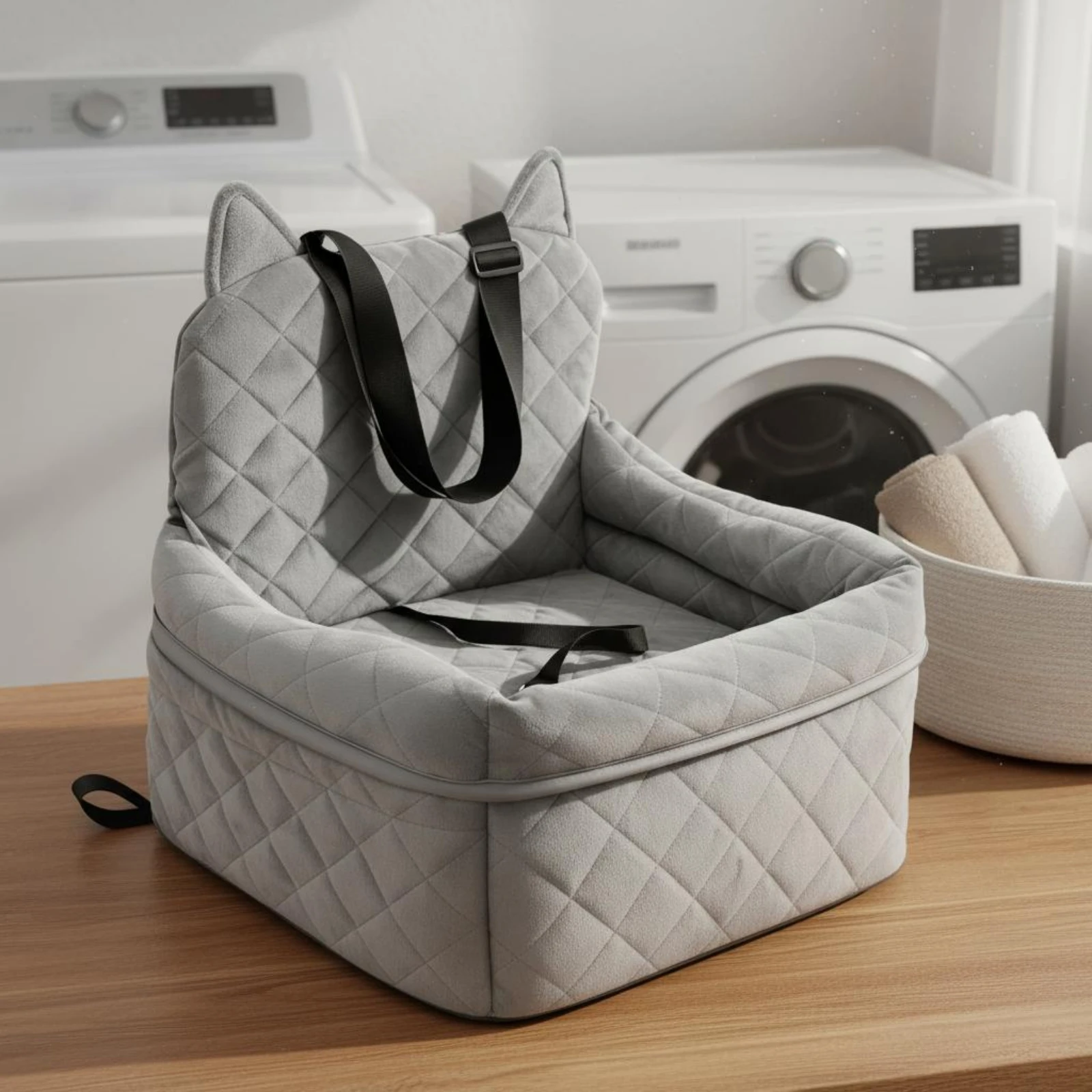 

Dog Car Seat Bed Portable Car Dog Bed Quilted Long-Lasting for Dogs