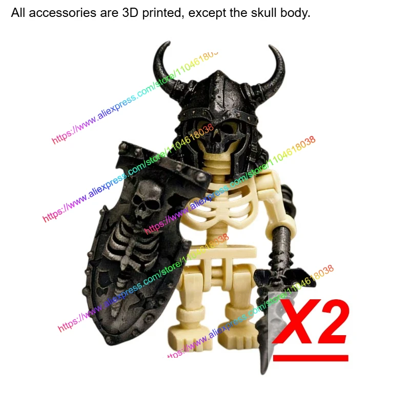 MOC Figuren Körperteile Bausteine Mittelalterliche Ritter Helm Bart Empire Hut Umhang Axt Hammer Sichel Mini-Bausteine Spielzeug Geschenke