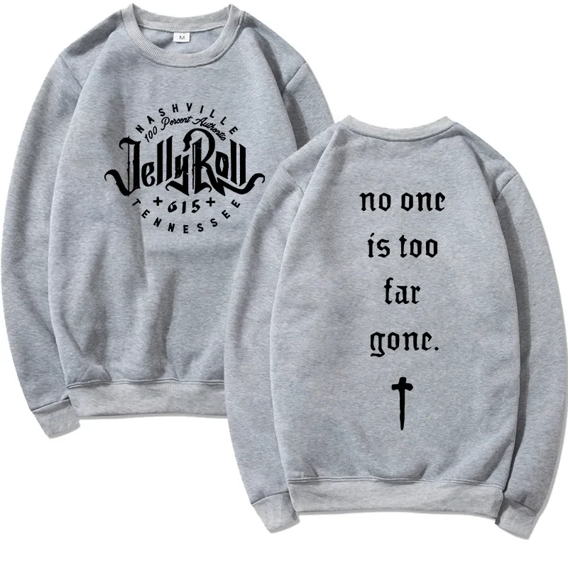 Jelly Roll Letter Print Crew Neck Sweatshirt Women\'s Men\'s Hooded Sweatshirt Casual Pullover