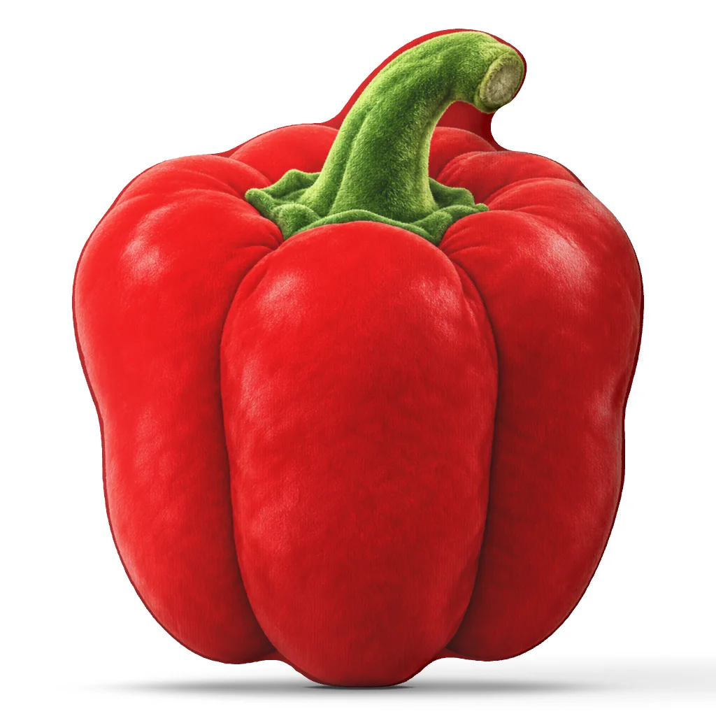 Red Bell Pepper Shaped Pillow Stuffed Vegetable Cushion Decorative Throw Pillow for Sofa Living Room Home Decor Gift Idea