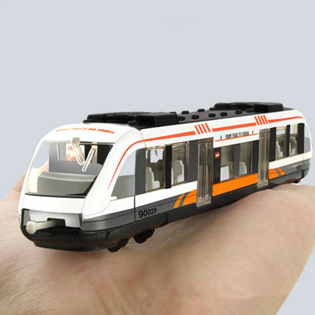 2 Pcs Kids Toys Childrens Small High Speed Rail Alloy Lovely Electric Train Plaything Funny for