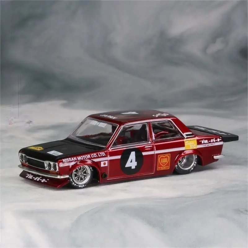 KAIDO HOUSE MINI GT KHMG087 1/64 DATSUN 510 Pro Street JPN V1 #4 Die-cast alloy car model toy collection gifts