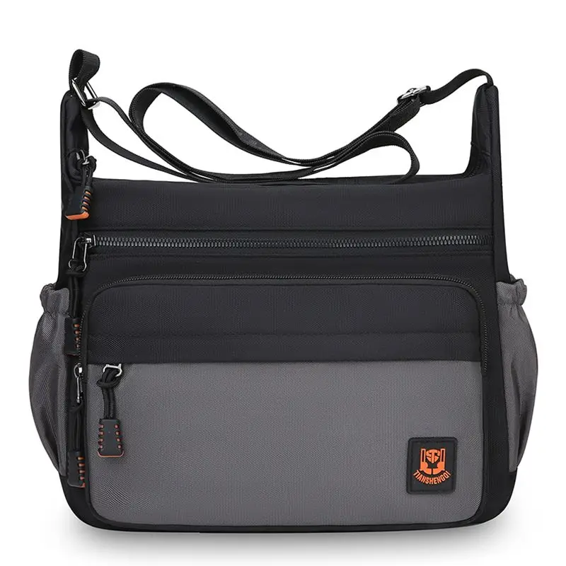 Black Gray Blue Green Oxford Cloth Crossbody Shoulder Large Capacity Casual Multi-Pocket Sling Bag Outdoor Travel For Women Men