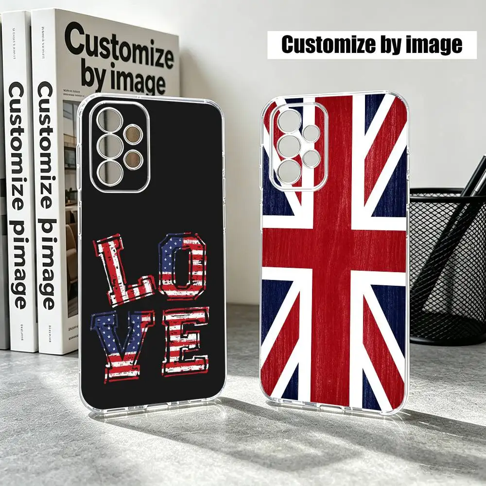 British National Flag Gift   Phone Case Transparent Silicone Soft For Samsung S25,S24,S21,S22,S23,S30,Ultra,S20,Plus,Fe