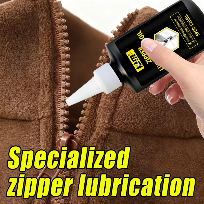 بخاخ تشحيم بسحاب متعدد الوظائف سعة 125 مل من KJM - الأمتعة والملابس وشحم السيليكون لتشغيل وصيانة سلسة بسحاب