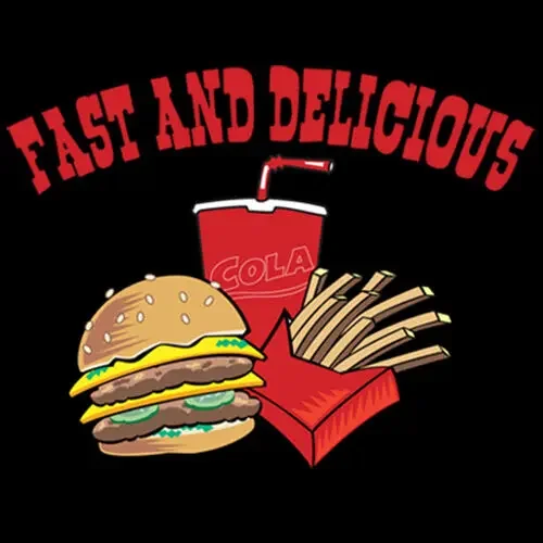 Fast and Delicious Burger Fries Soda Fast Food Lovers T Shirt New 100% Cotton Short Sleeve O-Neck T-shirt Casual Mens Top