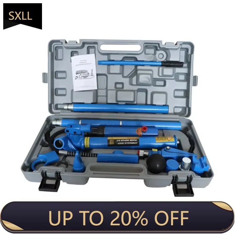 

SXLL 10 ton auto body repair tool porta power hydraulic jack with iron box ce certification (blowing box)