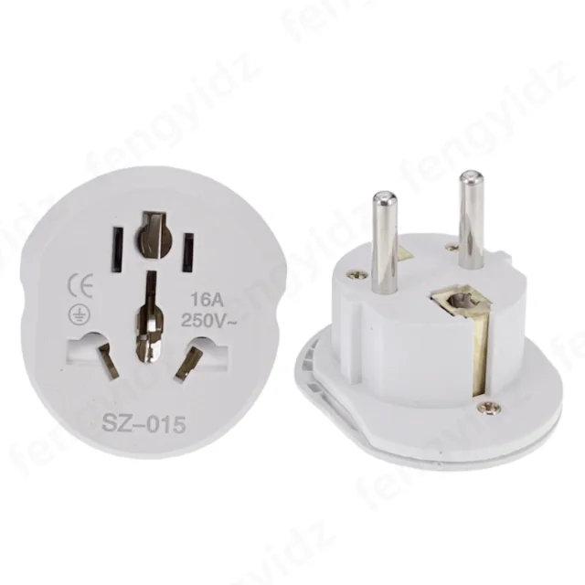 Adapter wtyczki EU 16A 250V Adapter podróżny Konwerter 2 okrągłe gniazdo Wysokiej jakości uniwersalne gniazdo ścienne AU US UK CN do EU KR