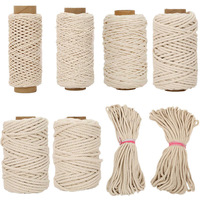 DIY Macrame Cord Cotton Rope Twine String Ribbon Crafts dream catchers Handwork Home Bohemia Wedding Decor 1/2/3/4/5/6/8/10mm
