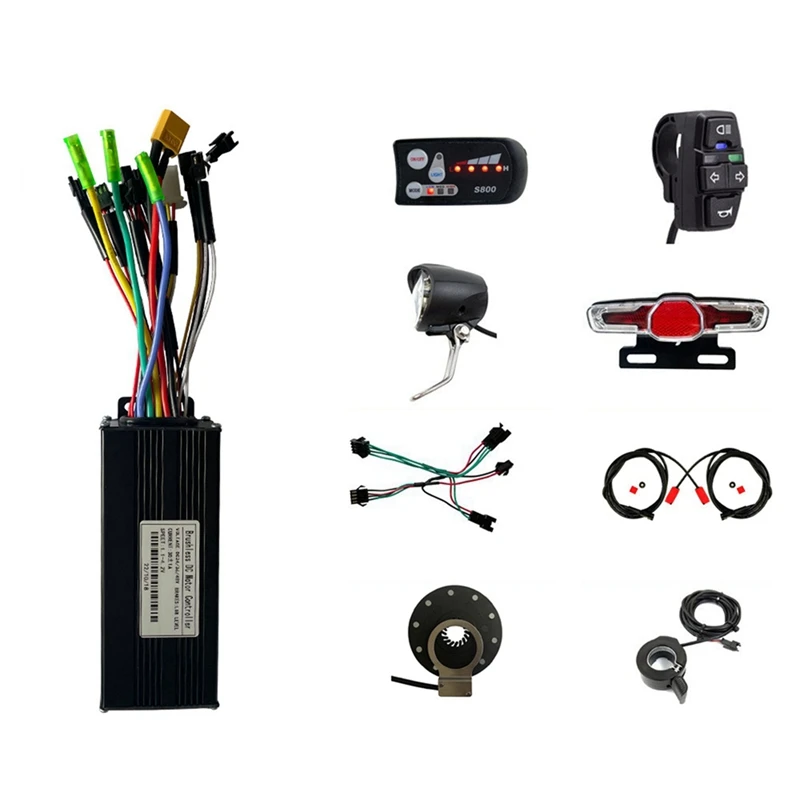 36V 48V 750W 1000W E-Bike 30A Sine Wave Brushless Controller With KT S800 Display E-Bike Light Display Replacement