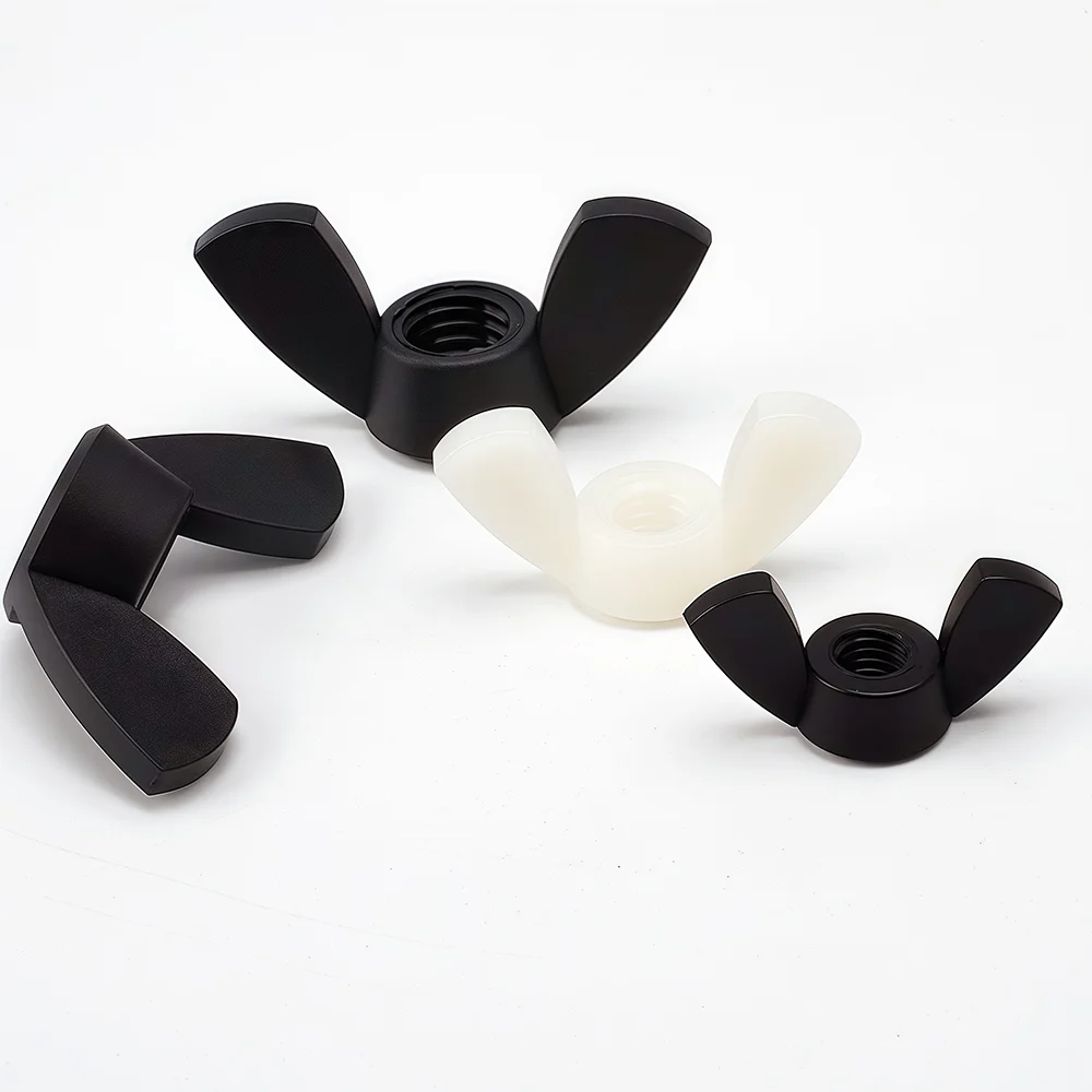 20-100Pcs Nylon Wing Nut M3 M4 M5 M6 M8 M10 M12 Black/White Hand Tighten Thumbnut Butterfly Nut insulation Plastic Thumb nut