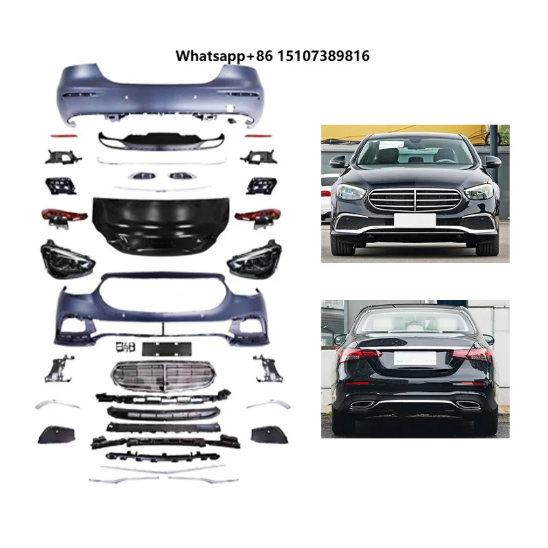 New Non Destructive Installation Front Rear Bumpers 2016-2018 W213 Bolt-On Upgrade for-Class
