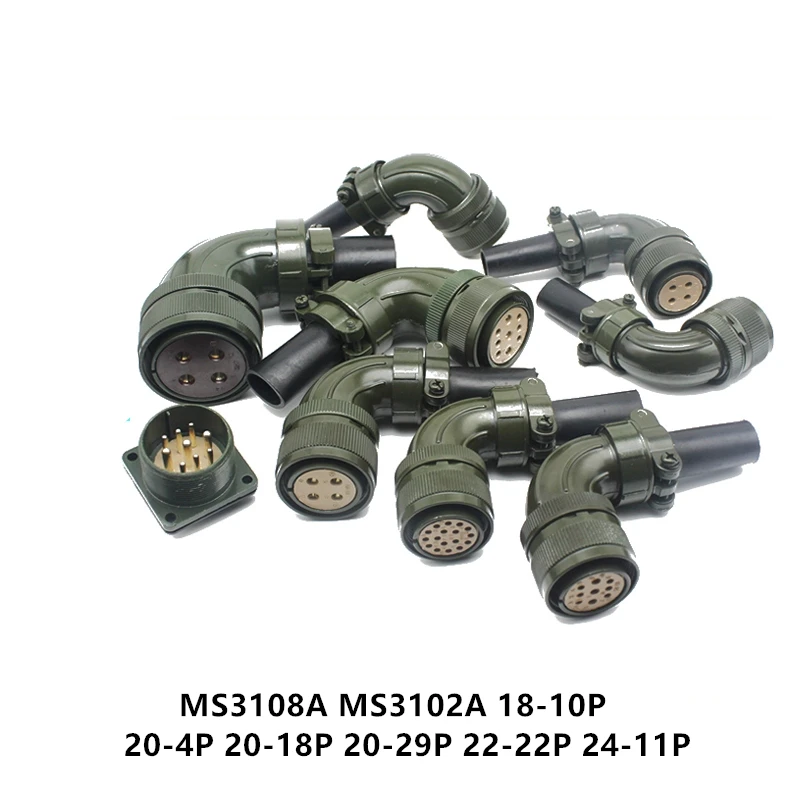 Anchuan Servo Motor Aviation Connector Base, MS3108A MS3108B 18-10 22-23 20-18 20-29P 20-4 24-11S Plug Pedestal