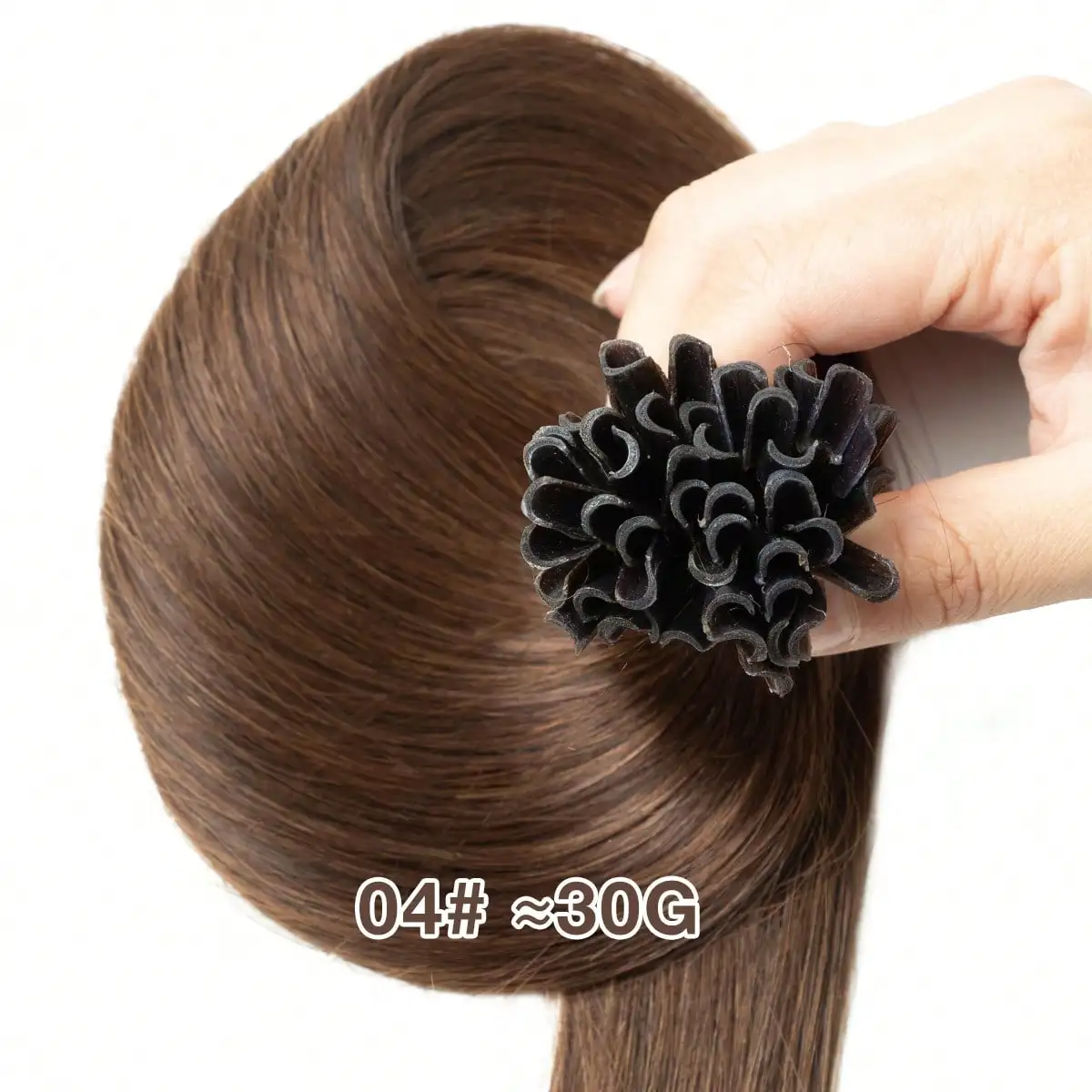 U-Tip Fusion Haarverlängerungen 1,5 cm lange Keratin-Spitzen 12-20 Zoll Nagelspitzen Echthaar Glattes Haar für mehr Volumen an der Ober- und Seitenpartie für Frauen