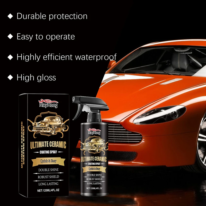120ml Automotive Rapid Coating Spray - Car Paint Waxing, Anti-slip, Brightening And Maintenance Coating, Film-forming Agent