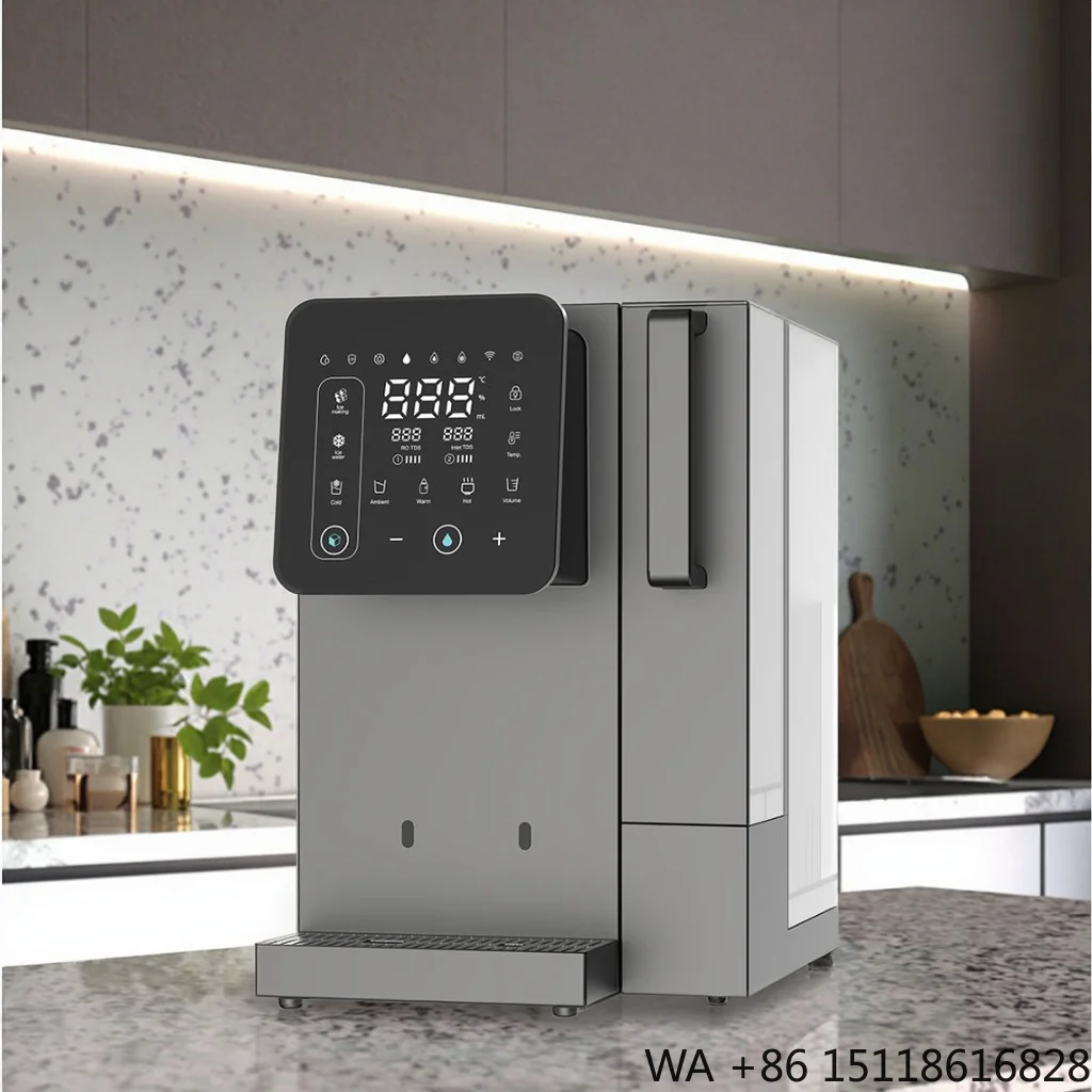Automatic Ice Dispensing Water Purifier RO Water Filter Countertop Ice Maker  for Home Office Use with Mineral Water